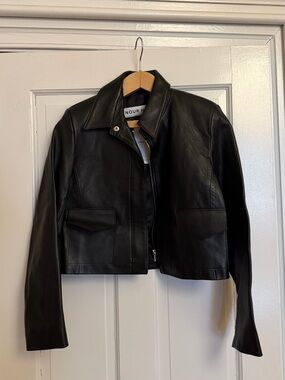 Nour Hammour Black Leather jacket